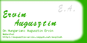 ervin augusztin business card